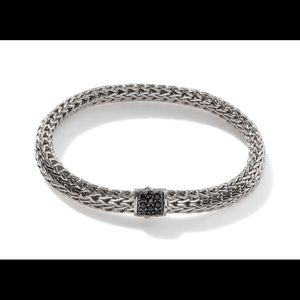 John Hardy Classic Chain Bracelet w/ treated black sapphire